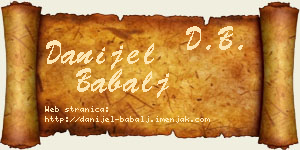 Danijel Babalj vizit kartica